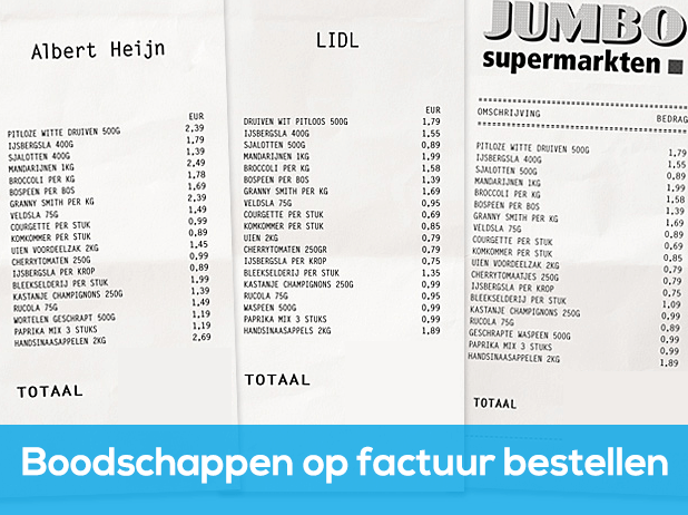 boodschappen op factuur bestellen